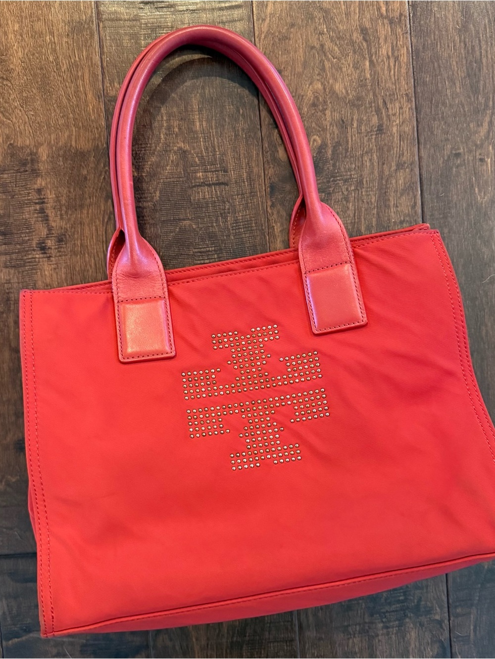 Tory Burch Red/Orange Nylon Tote